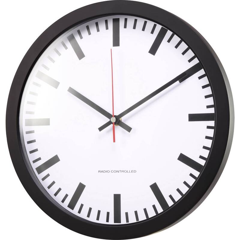 cemon MXP301201 Funk Wanduhr Uhr Funkuhr Analoguhr 300 x 45 mm Schwarz 6 STÜCK - 4064161202433