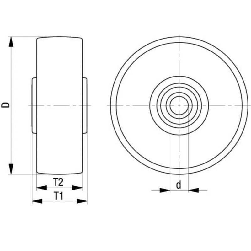 Blickle Schwerlastrad Rad GTH Rad Polyurethan Hellbraun Tragfähig 1750kg Ø250mm - 4047526422134