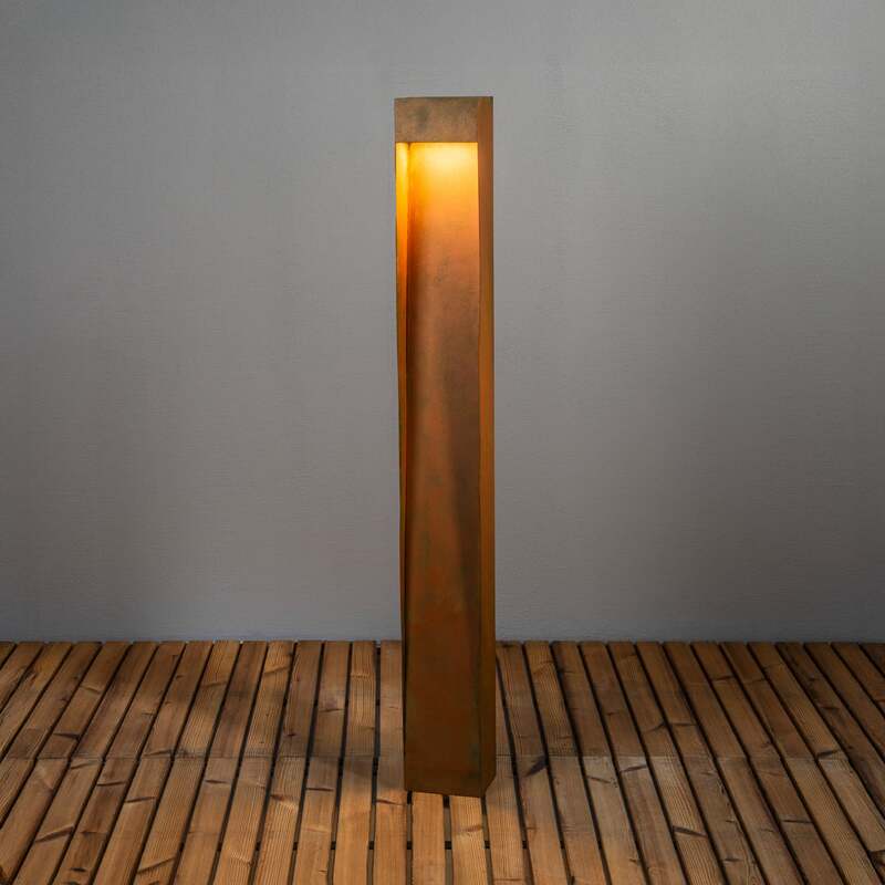 Konstsmide Wegeleuchte Rho LED Gartenlampe dimmbar rostfarben 100cm IP54 - 7318307360974