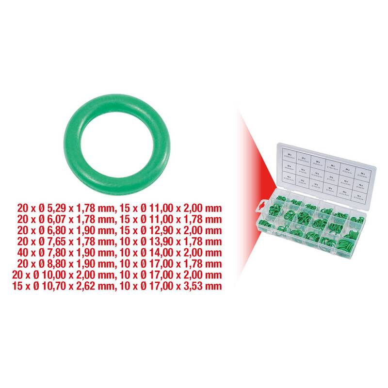 KS Tools O-Ring Sortiment HNBR 270-teilig Handwerkzeug Kunststoffkoffer 150g - 4042146510780