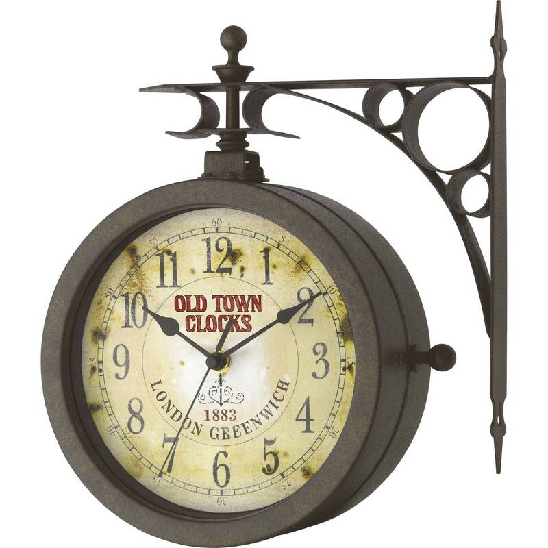 TFA Dostmann Wanduhr Quarz Antik Schwarz 20.5cm x 29cm x 29.5cm x 9cm - 4009816019370