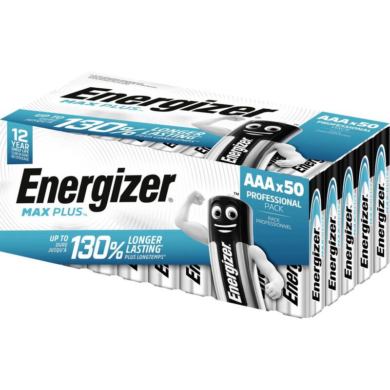 50 St. Energizer Max Plus Micro AAA Batterien Alkali-Mangan 1,5 V - 7638900444940