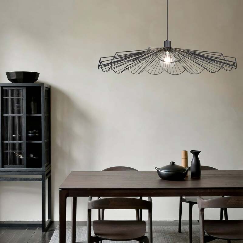 Reality Pendelleuchte Hängeleuchte Margarita LED Lampe dimmbar schwarz Ø80cm - 4017807661699