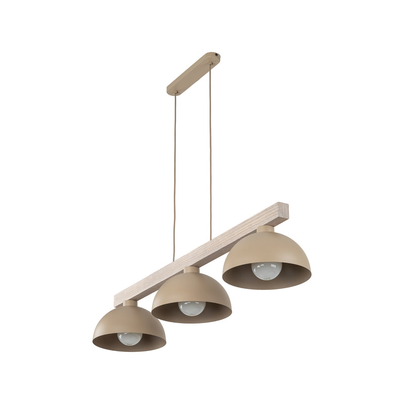 TK-Lighting Hängeleuchte Oslo sandfarben 3-flammig LED Pendelleuchte 118cm lang - 5906135110124