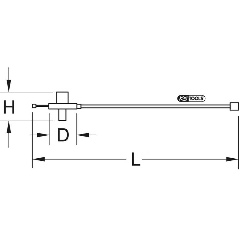 KS Tools Drehwinkelmessscheibe 1/2" Magnet Werkzeug 0-360° 63mm 480mm 170g - 4042146285305