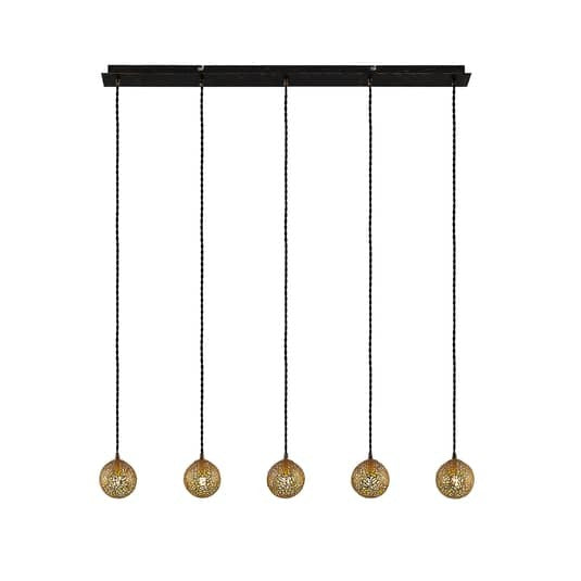 Lucande Zale Hängeleuchte Hängeleuchte Lampe Leuchte 40W IP20 dimm länglich, 5-f - 4251096586862