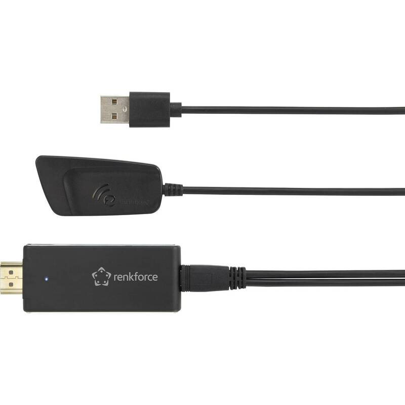 Renkforce HDMI Streaming Stick renkCast 3 AirPlay Miracast DLNA schwarz USB - 4053199543731