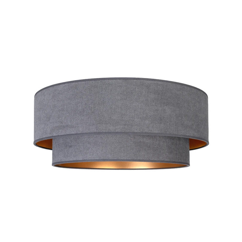 Boho Deckenlampe grau gold Ø60cm E27 Designer Lampe Leuchte Textil stilvoll - 5905399755836