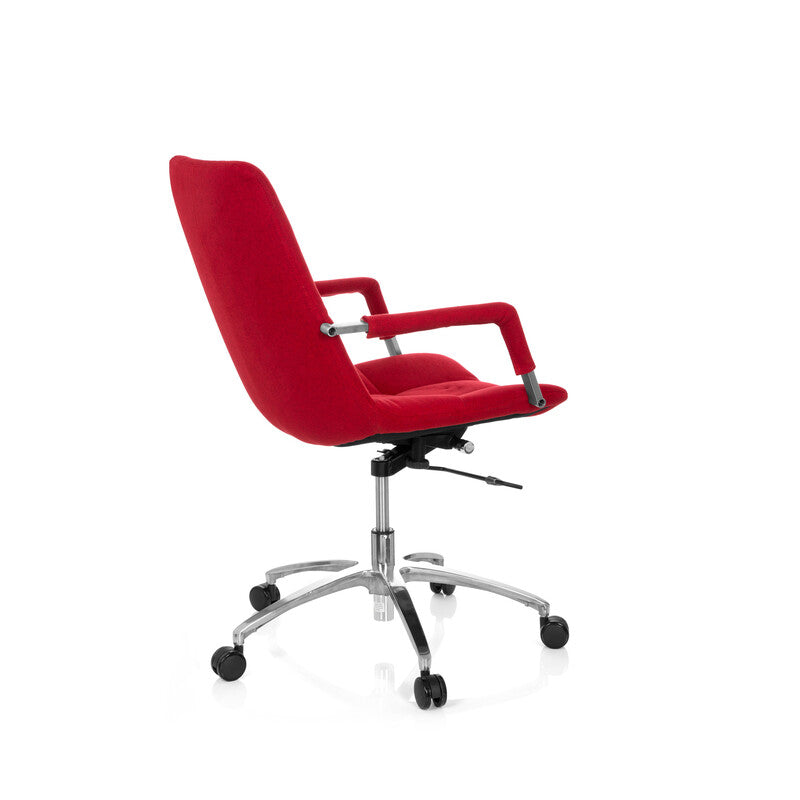hjh OFFICE Bürostuhl Drehstuhl SARANTO Stoff rot Stuhl Möbel Sessel Sitzmöbel - 4251084658335