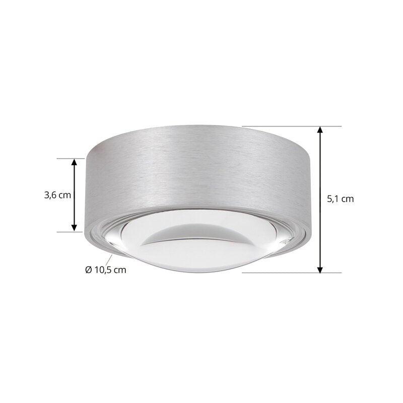 Lindby Downlight Einbaulampe LED Siaka Grau Metall rund Innen Außen IP65 - 4255830900136