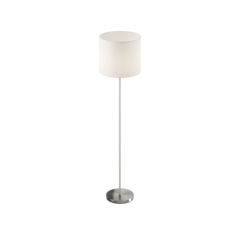 Lindby Stehlampe Everly LED Lampe Leuchte Stoffschirm weiß 166cm hoch E27 - 4251096545234