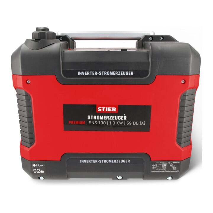 STIER Inverter Stromerzeuger Premium SNS-190 1,9 kW 59 dB(A) leise tragbar 4l - 4251709616924