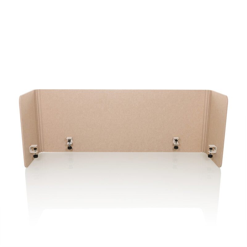 hjh OFFICE Tischtrennwand Akustikpanel FLEXMIUT Sichtschutz PET beige Trennwand - 4064323037491