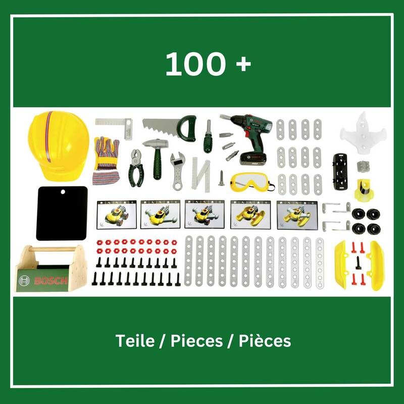 Theo Klein Werkbank Spieltisch Bosch Holzwerkbank Zubehör Werkstatt Spielzeug - 4009847087348