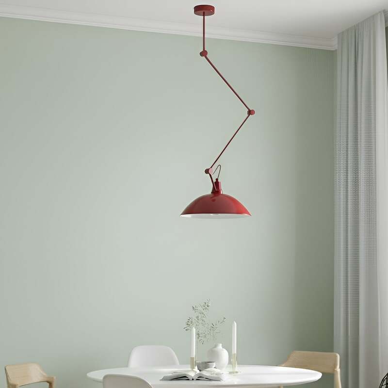 ALDEX Hängeleuchte Melos dunkelrot Metall Ø 36 cm höhenverstellbar dimmbar - 5904798662394