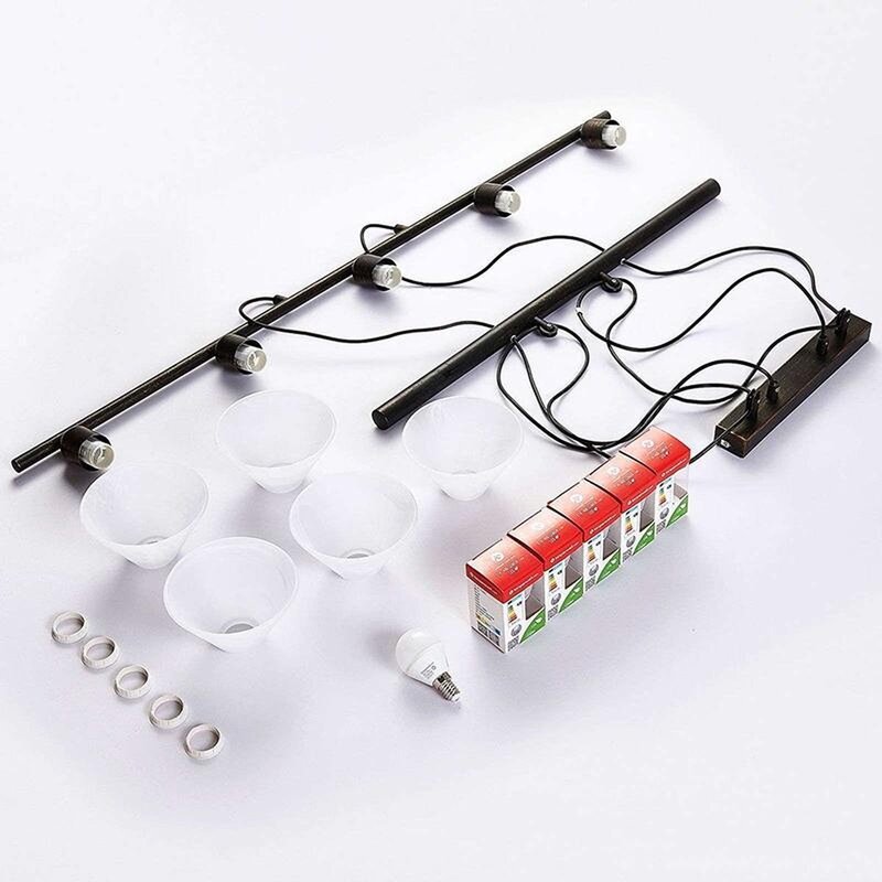 Lampenwelt LED-Hängeleuchte Hängeleuchte Lampe Eleasa easydim 5-f. schwarz Le503 - 4251096531442
