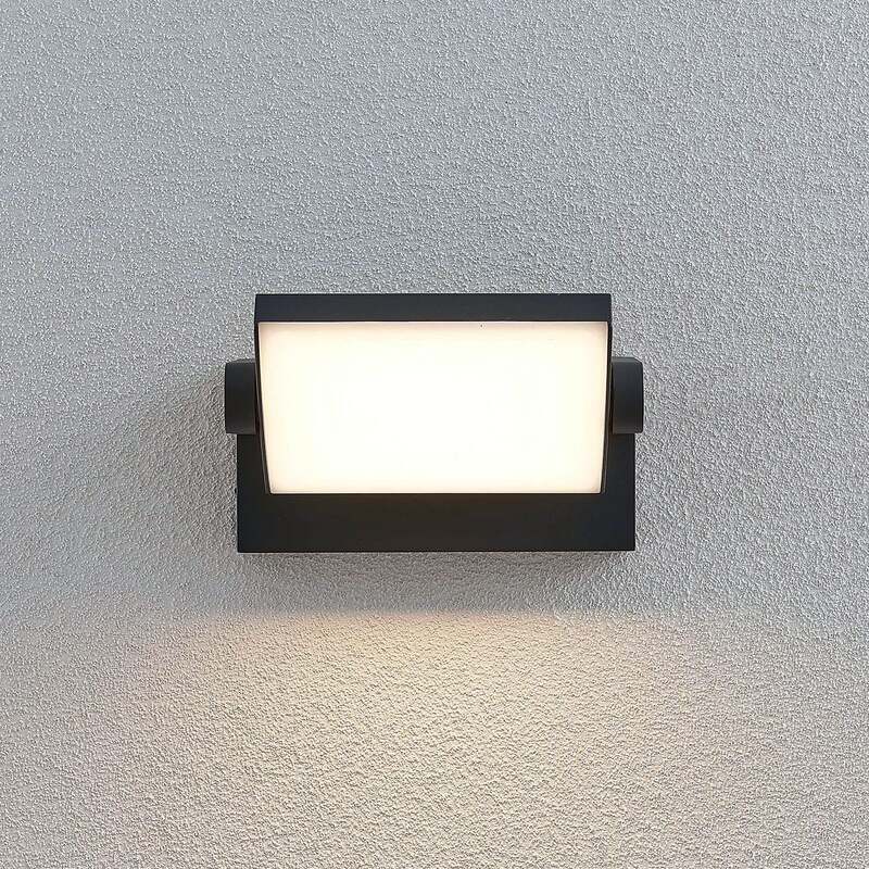 Lindby Außenwandleuchte Wandlampe LED Sherin dunkelgrau schwenkbar - 4251096554496
