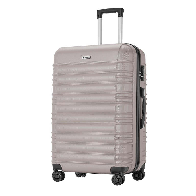 Hartschalen Kofferset Rom 3-teilig ABS-Kunststoff Koffer Set 360° Rollen creme - 4262437184975