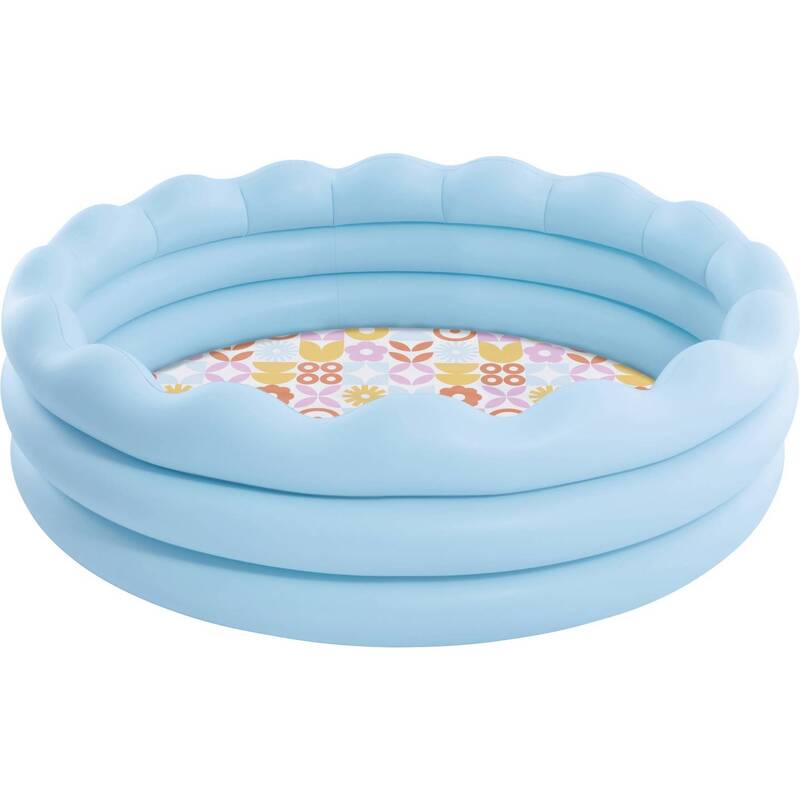 Intex Kinderplanschbecken Wavy Edge Pool hellblau 575l für Kinder ab 3 Jahren - 6941057430461