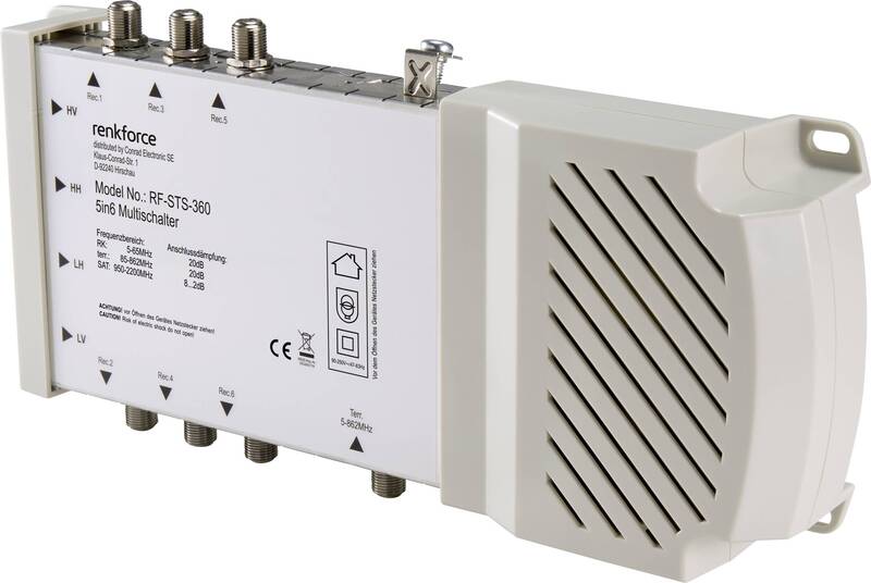 Renkforce SAT-Multischalter Multischalter Eingänge 5 Teilnehmer-Anzahl6 Handwerk - 4064161042831