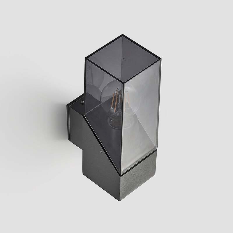 Lucande Außenwandleuchte Fiola anthrazit dimmbar IP54 25cm Wandleuchte Leuchte - 4251096582246