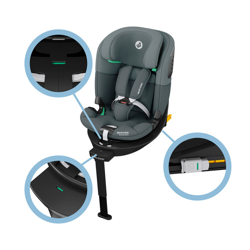 Kindersitz Autositz Maxi Cosi Emerald 360 S Tonal Graphite grau drehbar i Size - 8712930005391