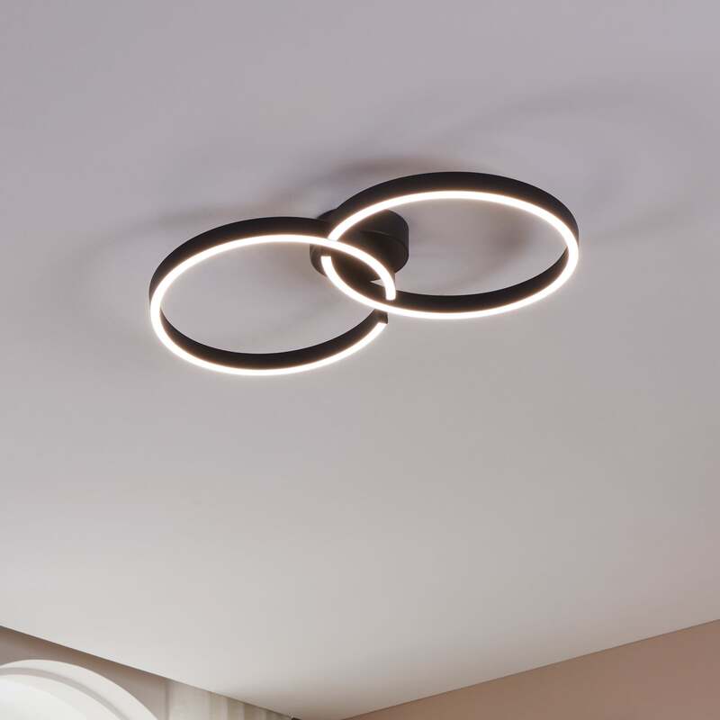 Eglo Deckenlampe Armandolo LED Lampe dimmbar RGB CCT schwarz 67,5cm 2400Lumen - 9008606275076