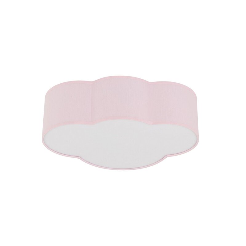 TK Lighting Deckenleuchte Cloud, rosa, 43 cm lang, Textil, Wolke, E27 - 5901780560751