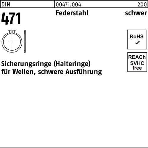 Sicherungsring DIN 471 40x2,5mm Federstahl schwere Ausführung 50 Stück - 4043952085998