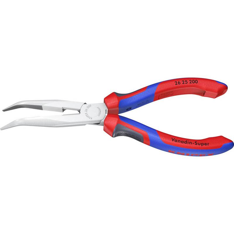 Knipex Flachrundzange Elektrotechnik 200mm 40° gebogen Vanadium Elektrostahl - 4003773035039