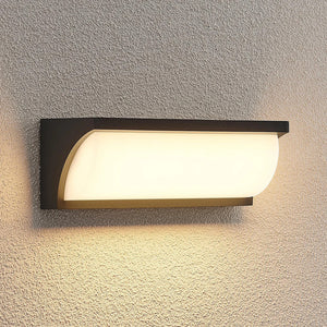 B-Ware Lucande Außenwandleuchte Aune LED Gartenlampe Wandleuchte anthrazit IP65 815lm