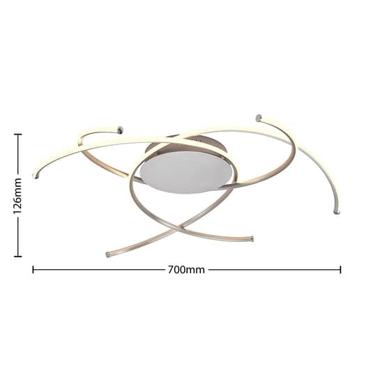 Lindby Deckenleuchte Decklampe LED Yareli silbergrau Eisen Aluminium Plastik - 4251911711066