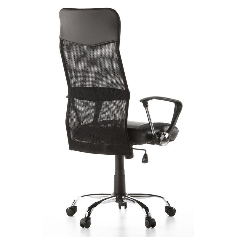 hjh OFFICE Bürostuhl Chefsessel ARTON 20 Drehstuhl Stuhl Netz Kunstleder schw953 - 4260182533345
