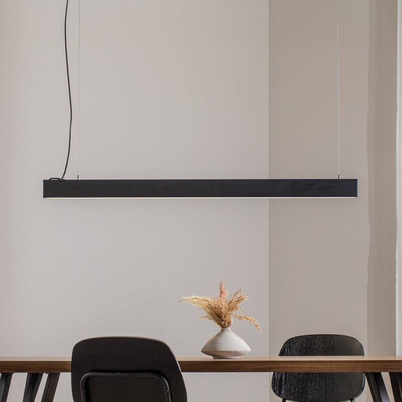 Luxe LED Hängeleuchte Pendelleuchte schwarz Metall 1125 cm 4000 K - 5906135180806