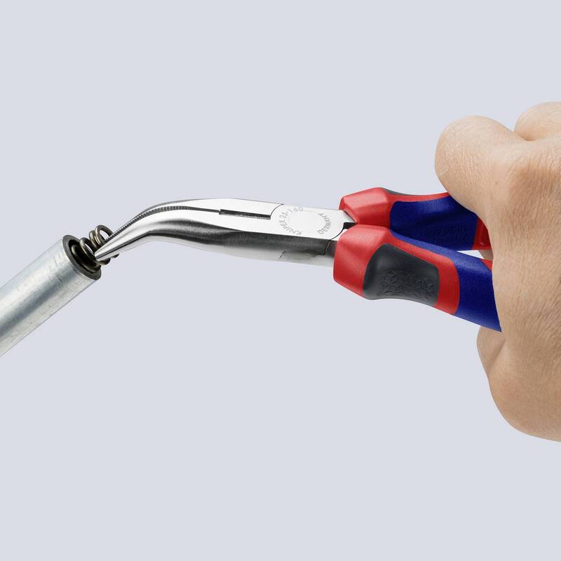 Knipex Flachrundzange Elektrotechnik 25 25 160 Chrom-Vanadium Stahl 40° Zange - 4003773016007