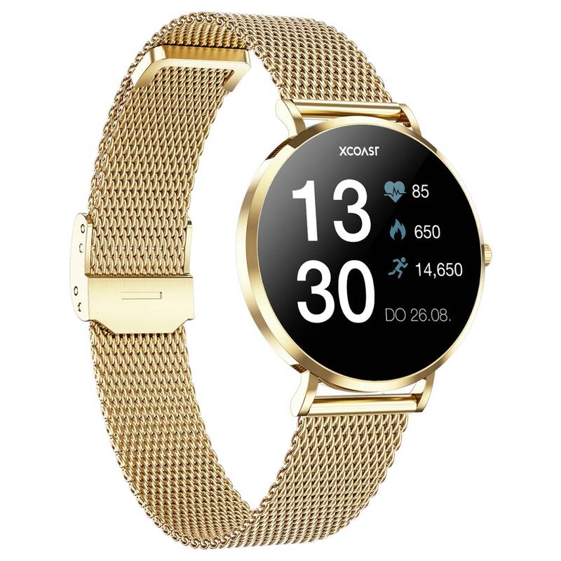XCOAST Smartwatch Uhr SIONA 2 Nano Citrin Gold Fitness Tracker Damen Fitnessuhr - 4260449578324