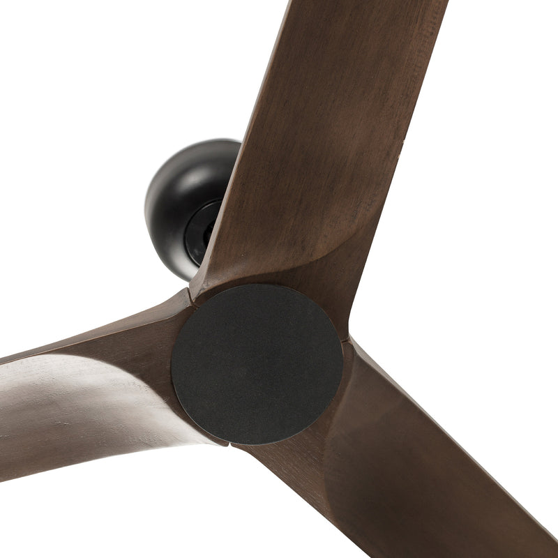 FARO BARCELONA Deckenventilator Heywood schwarz Holz dunkel Ventilator Lampe - 8421776296893