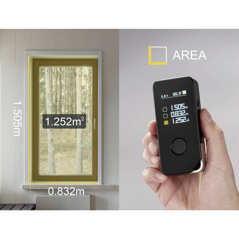 HOTO PRO Laser-Entfernungsmesser Distanzmesser Bluetooth 50 m Entfernung Gerät - 6974370800802