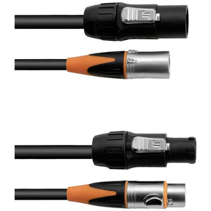 B-Ware Eurolite DMX Verbindungskabel XLR-Buchse 3 polig 3m Kombikabel schwarz stabil