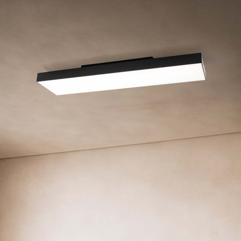 Lucande Deckenlampe Leicy LED Lampe dimmbar schwarz RGBIC CCT 100x25cm 1150lm - 4251911766301