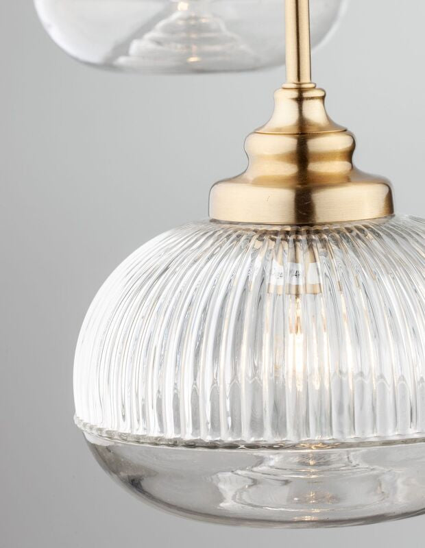 Nova Luce Pendelleuchte Hängeleuchte Mond Gold E14 LED 3fach dimmbar Glas Metall - 5212017419378