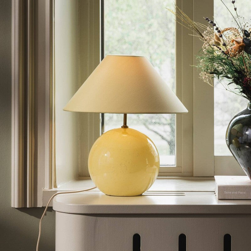 Globen Lighting Tischleuchte IRIS LED Lampe Leuchte Vintage Giallo 39cm Höhe - 7319436246078