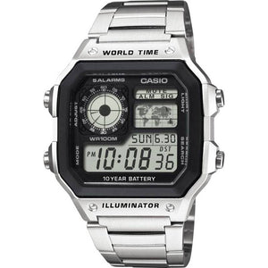 B-Ware Casio Armbanduhr Quarz AE-1200WHD-1AVEF digital wasserdicht 10 ATM silber 50g