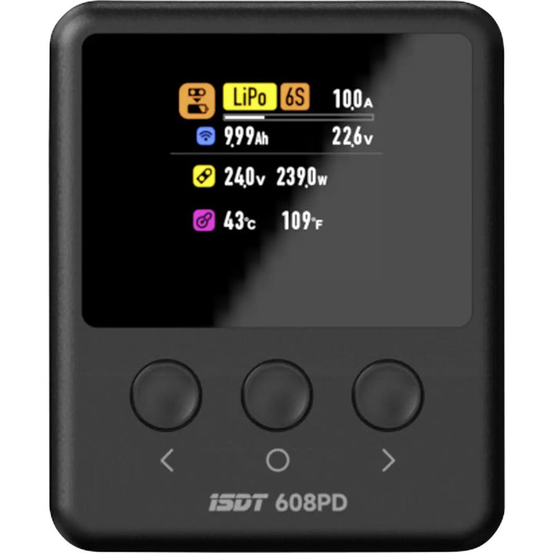 ISDT 608PD Smart Ladegerät 240W 10A für LiPo LiIon LiFe Akkus kompakt 85g - 4064161334233
