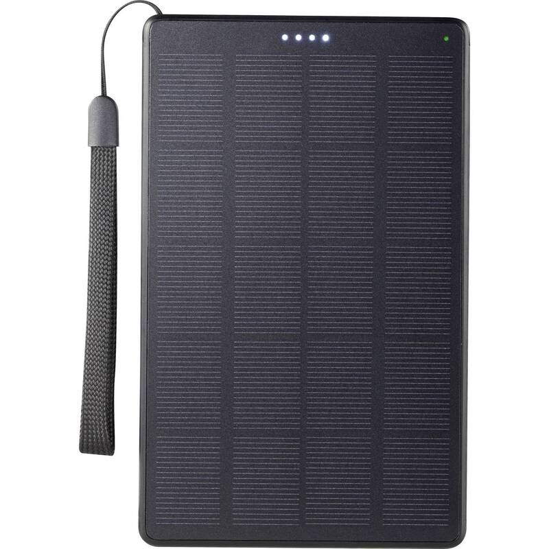 Voltcraft Solar Powerbank 10000 mAh Akku Ladegerät USB PD schwarz LiPo 2xUSB - 4064161151175
