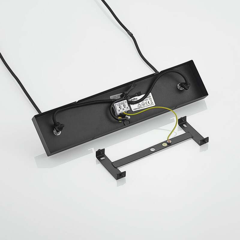 Lindby Hängeleuchte Tirzana LED Pendelleuchte Hängelampe dimmbar schwarz gold - 4251911709032