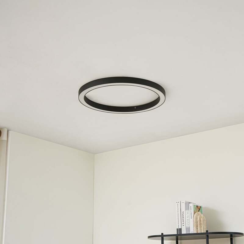 Lucande Deckenleuchte Lampe LED schwarz Fernbedienung dimmbar Eisen Kunststoff - 4255830900648