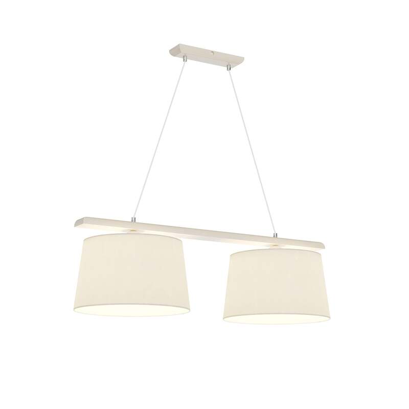 Hängelampe Hängeleuchte Sweden LED Pendelleuchte dimmbar altweiß Holz 90cm Lampe - 5907687435130