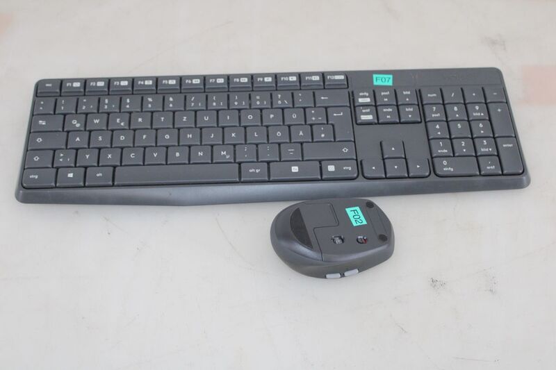 Logitech Tastatur Maus Set MK235 Wireless grau spritzwassergeschützt langlebig - 5099206063990