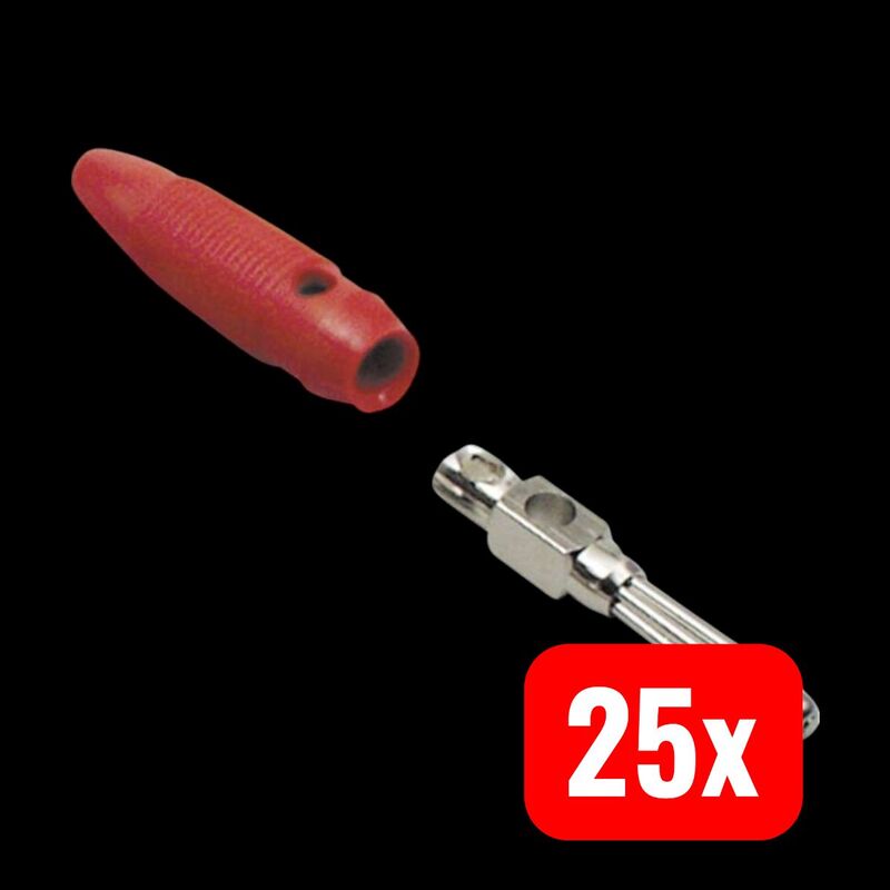 BKL Electronic Büschelstecker Stecker gerade 4mm Rot 16A Löten Teilisoliert 1 - 2050003400572